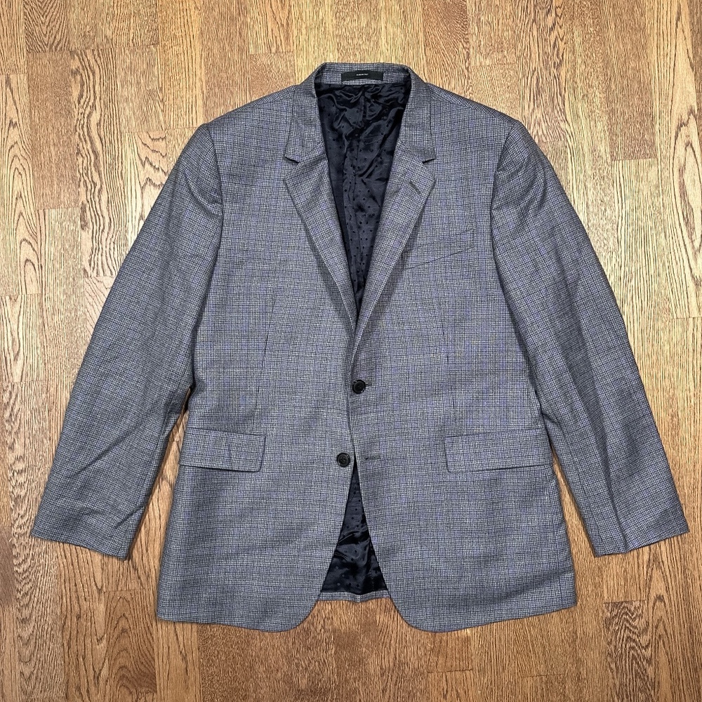 Paul Smith Kensington Wool Cashmere E Thomas Plaid Purple Gray Blazer Mens 42R